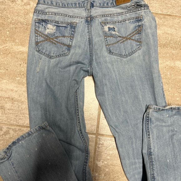 đź’™EUC -AEROPOSTALE DISTRESSED CHELSEA BOOTCUT JEANS SZ 7-8 LONGđź’™ - Picture 10 of 11